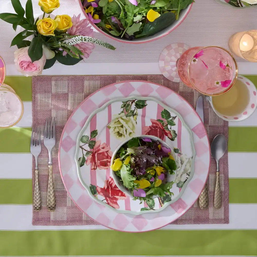 Pink Sinamay Placemats, Set of 4