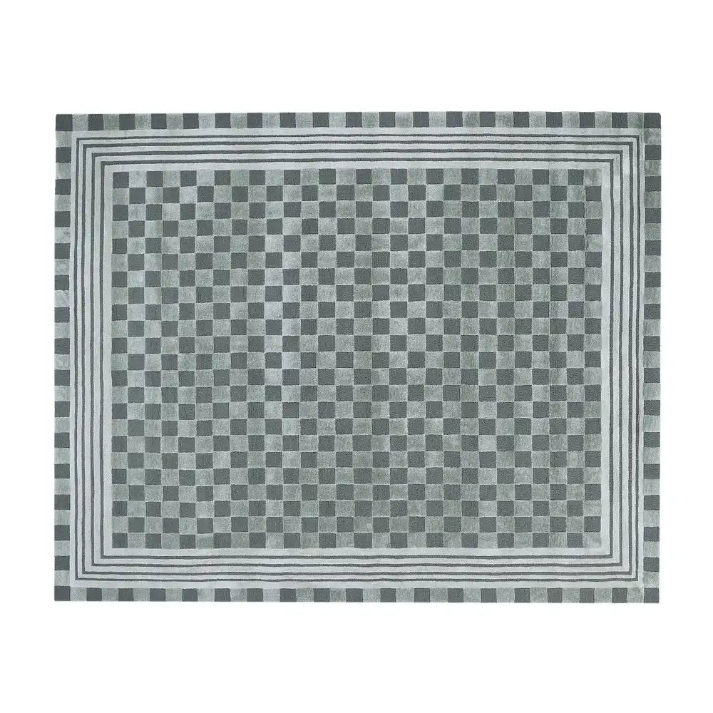 Light Grey Tonal Check 3' x 5' Rug