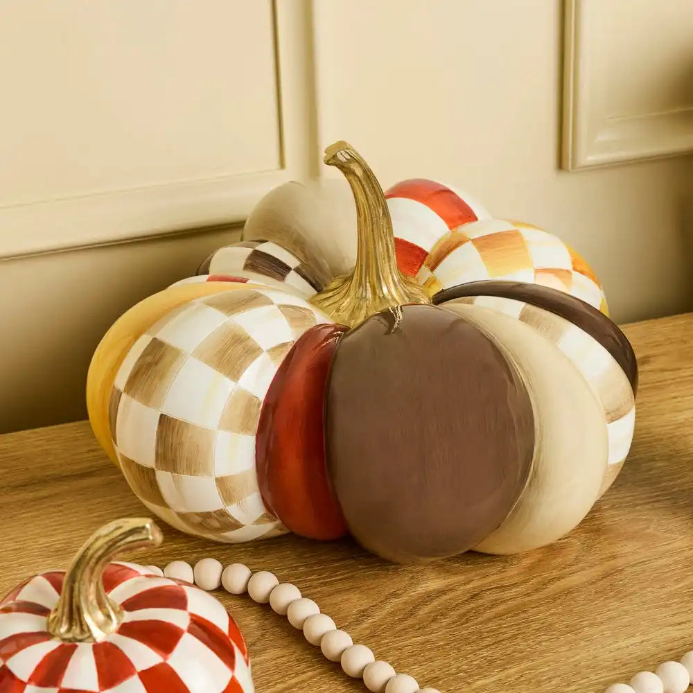 Harvest Glow Patchwork Large Pumpkin