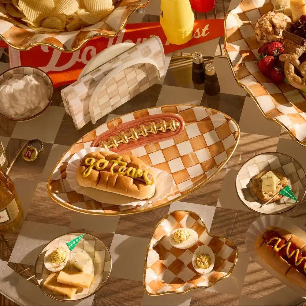 Courtly Check Football Platter