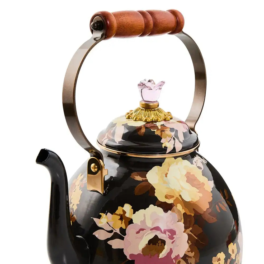 Rosy English Garden 2 Quart Tea Kettle