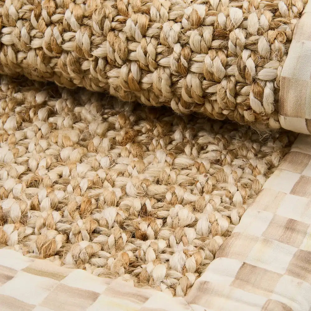 Mocha Check Chunky Jute 6' x 9' Jute Rug