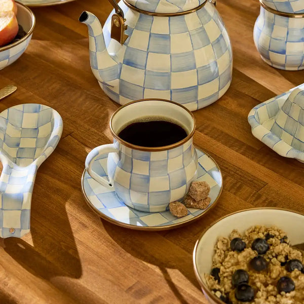 Mocha Check Mug