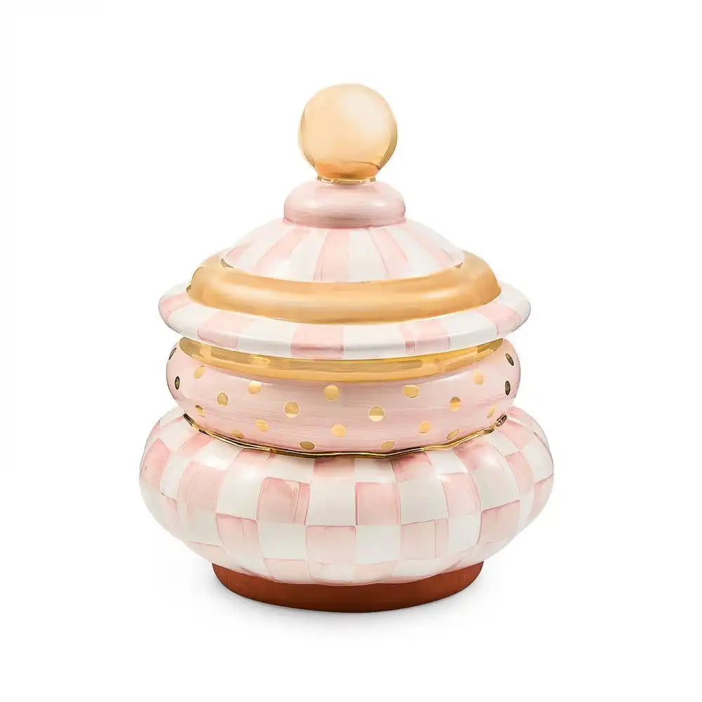 Rosy Check Ceramic Globe Canister