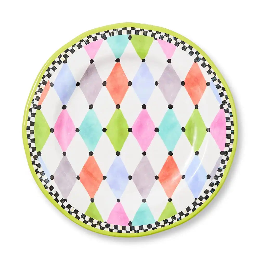 Palm Springs Melamine Salad Plates, Set of 4