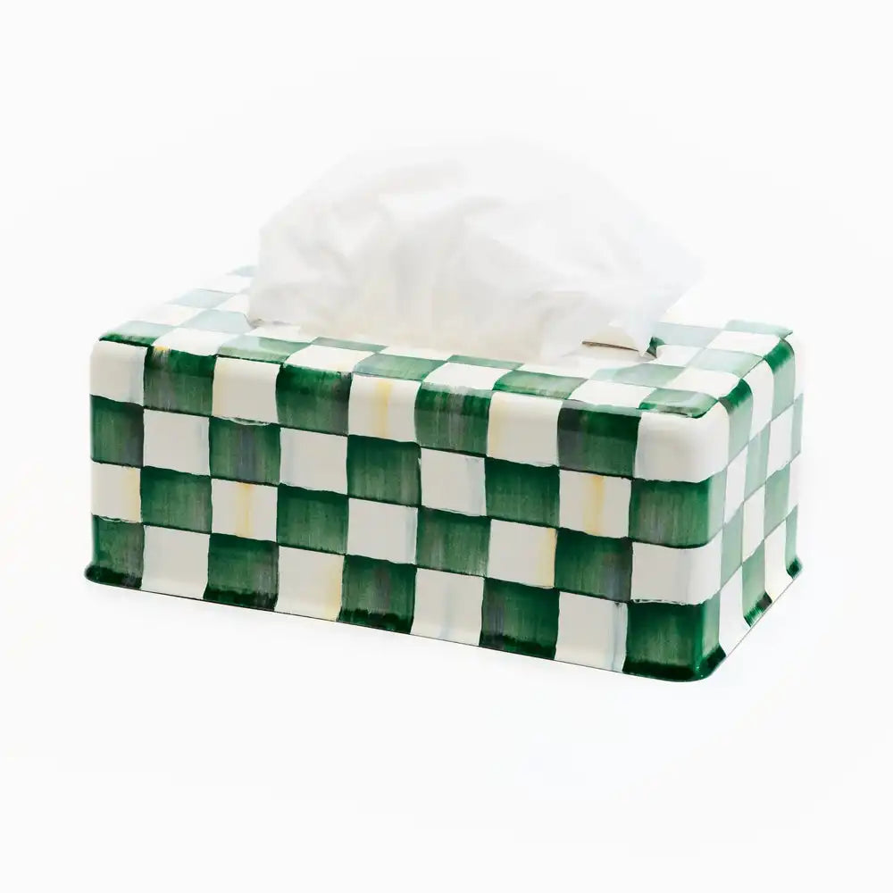 Emerald Check Standard Tissue Box Cover Main image