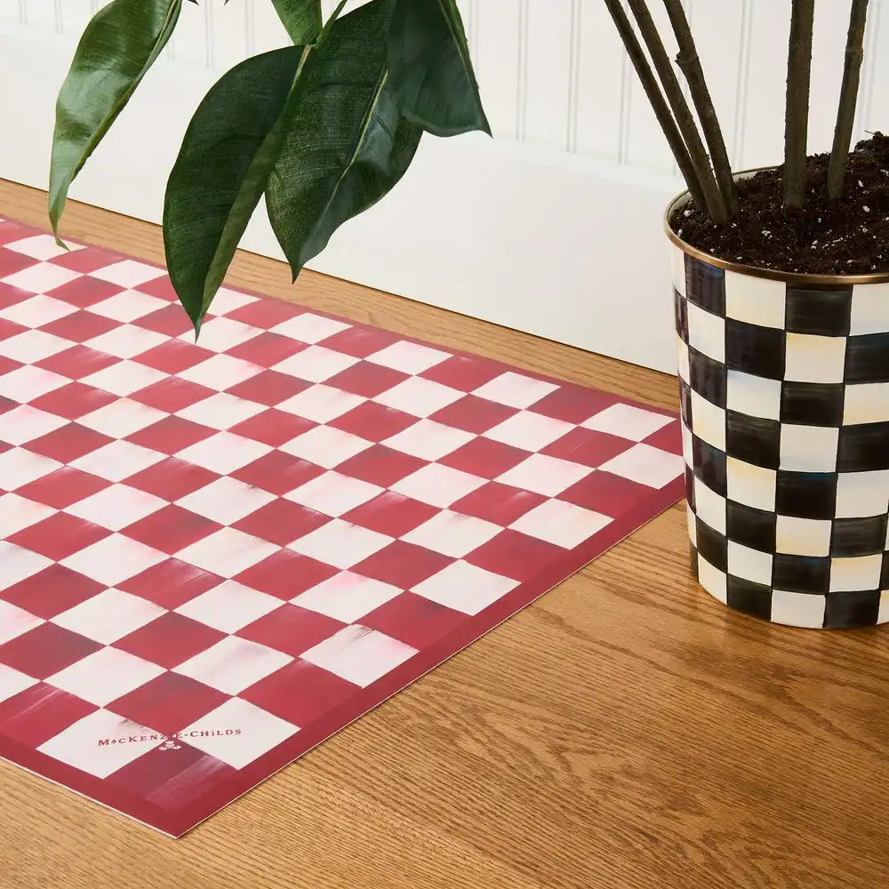 Cherry Check 2' x 6' Floor Mat