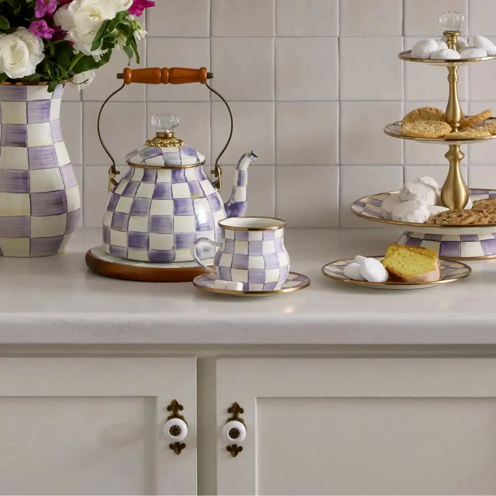 Sterling Check Saucer