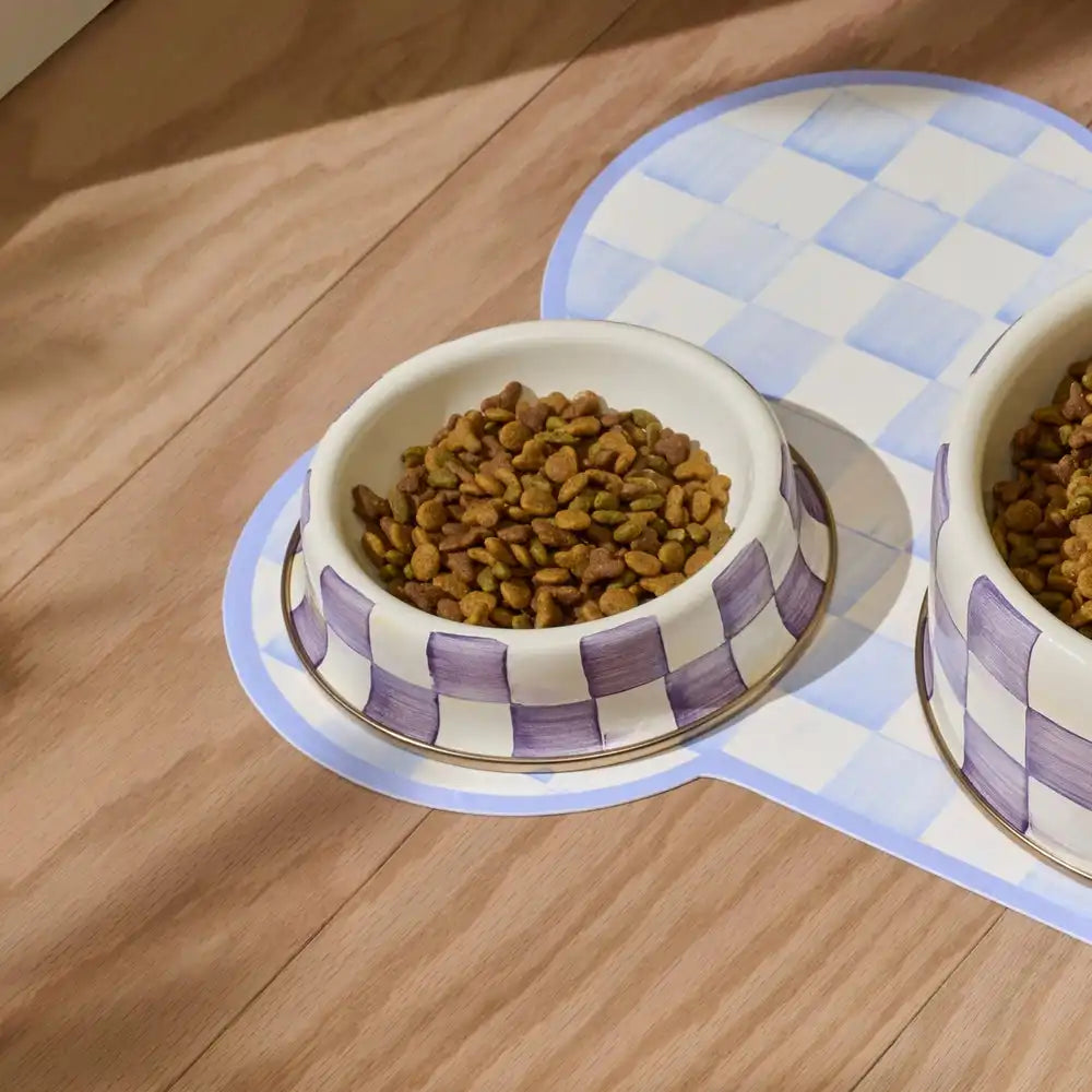 Sky Check Small Pet Dish