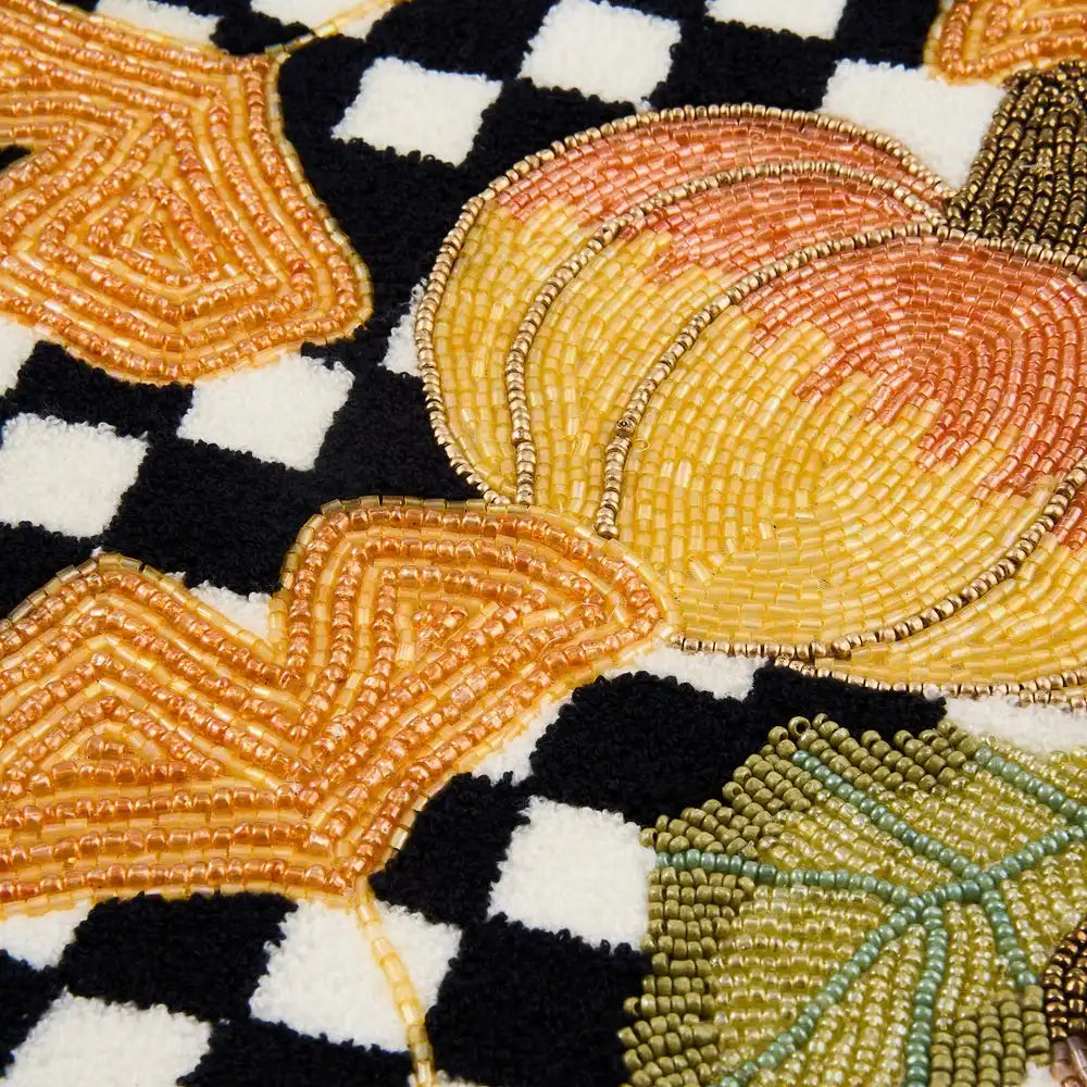 Checked Pumpkin Harvest Placemat