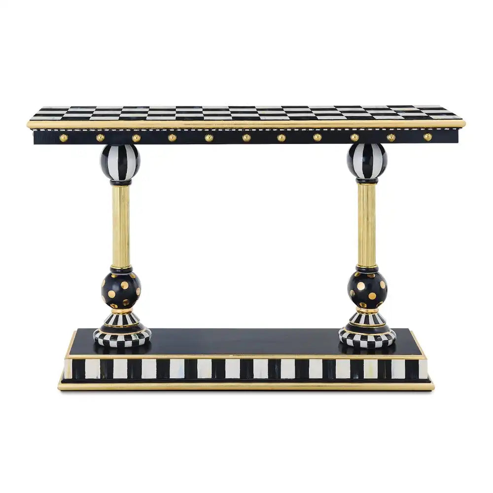Courtly Brass & Ceramic Console Table Main image