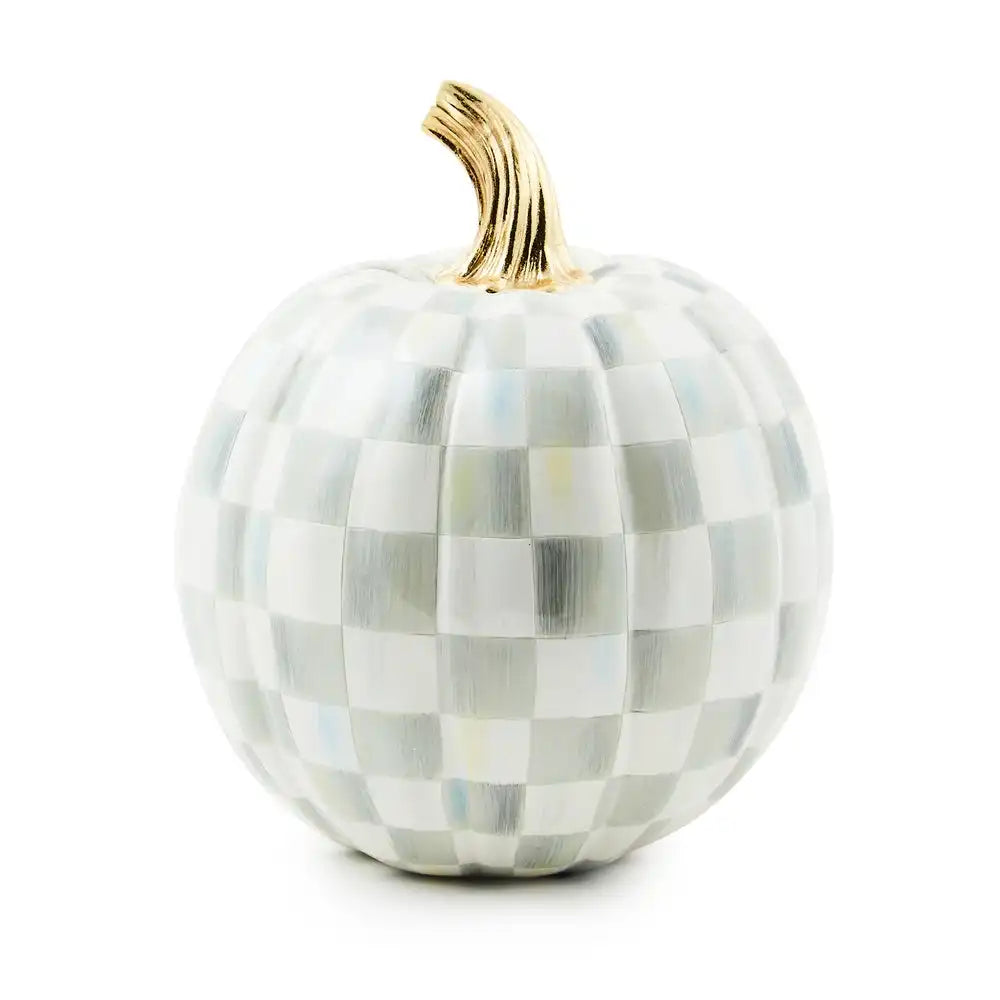 Mocha Check Mini Pumpkin