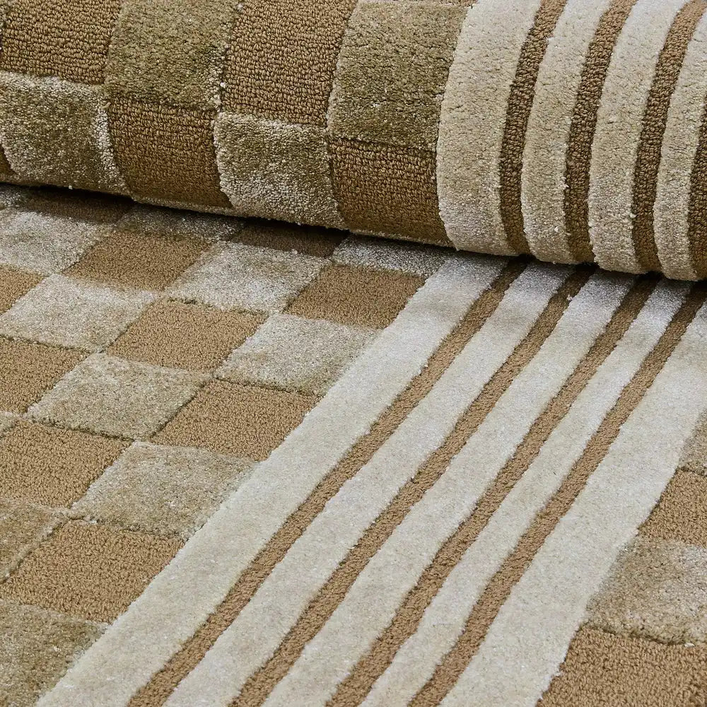 Light Grey Tonal Check 3' x 5' Rug