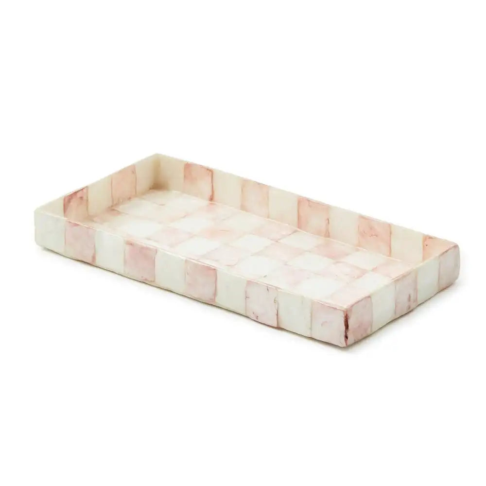 Rosy Check Capiz Vanity Tray Main image