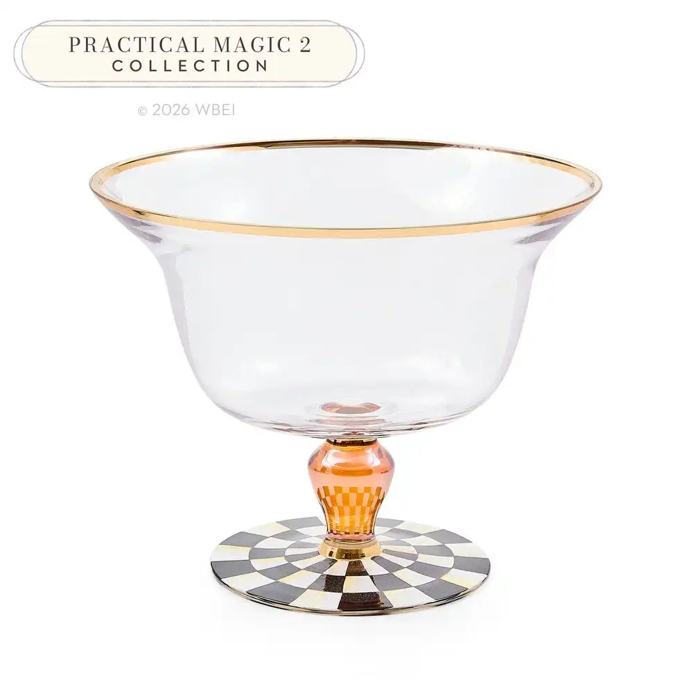 Courtly Check Glass Pedestal Bowl Main image