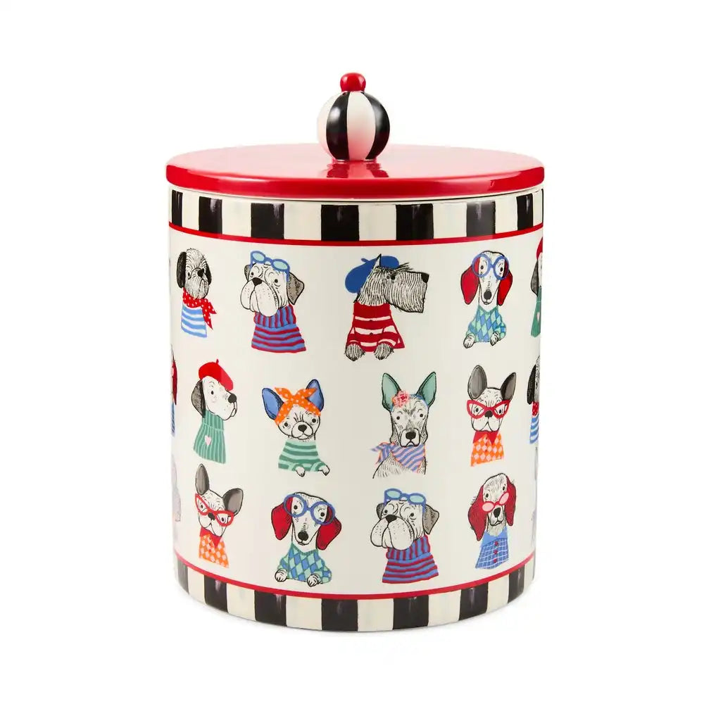 Courtly Check Pet Treat Jar Main image