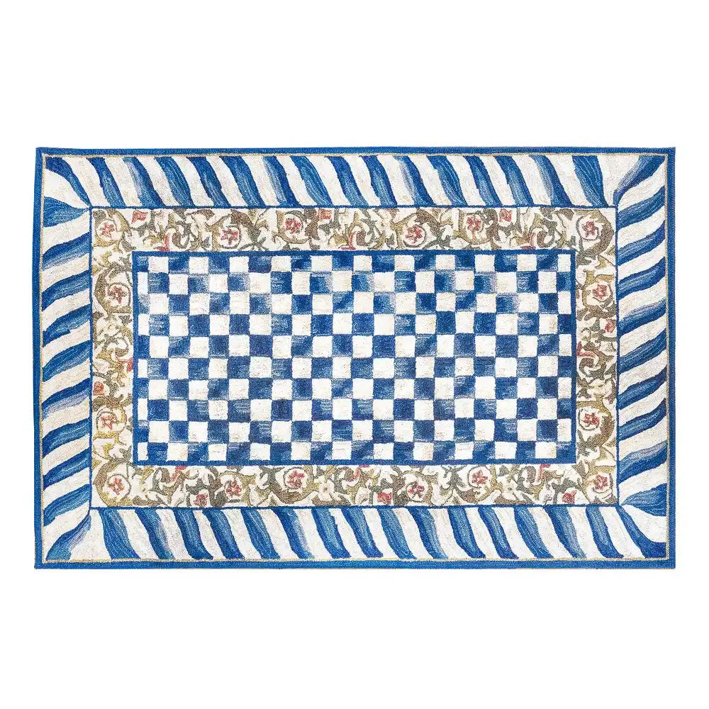 Truly Royal Check 2'6" x 10' Washable Runner