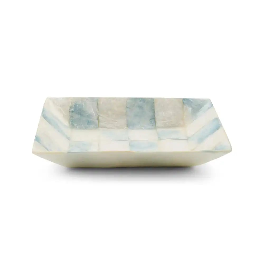 Sky Check Capiz Vanity Tray