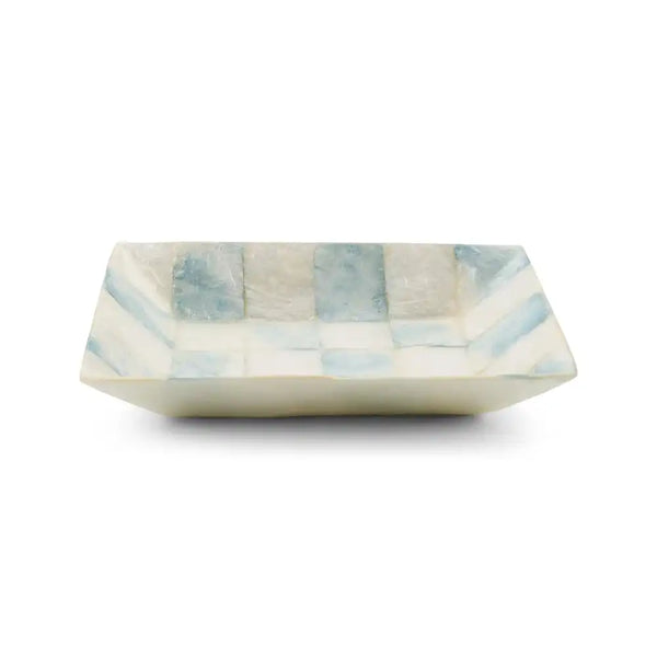 Sky Check Capiz Vanity Tray