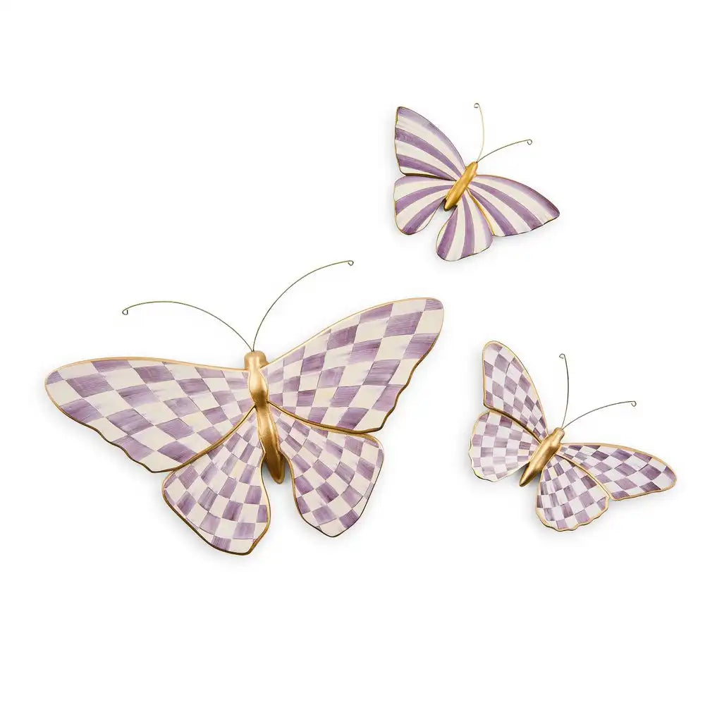 Courtly Check & Stripe Butterfly Trio