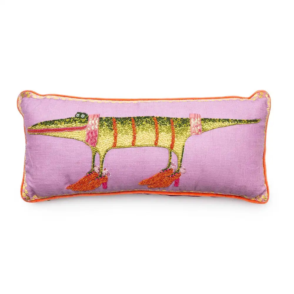 Patience Brewster Gloria Alligator Lumbar Pillow Main image