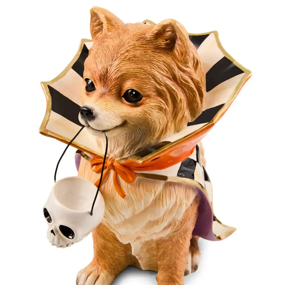 Trick or Treat Pomeranian Dog Figurine