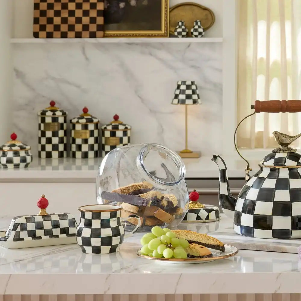 Cookie Jar with Courtly Check Lid