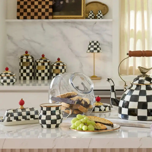 Cookie Jar with Courtly Check Lid