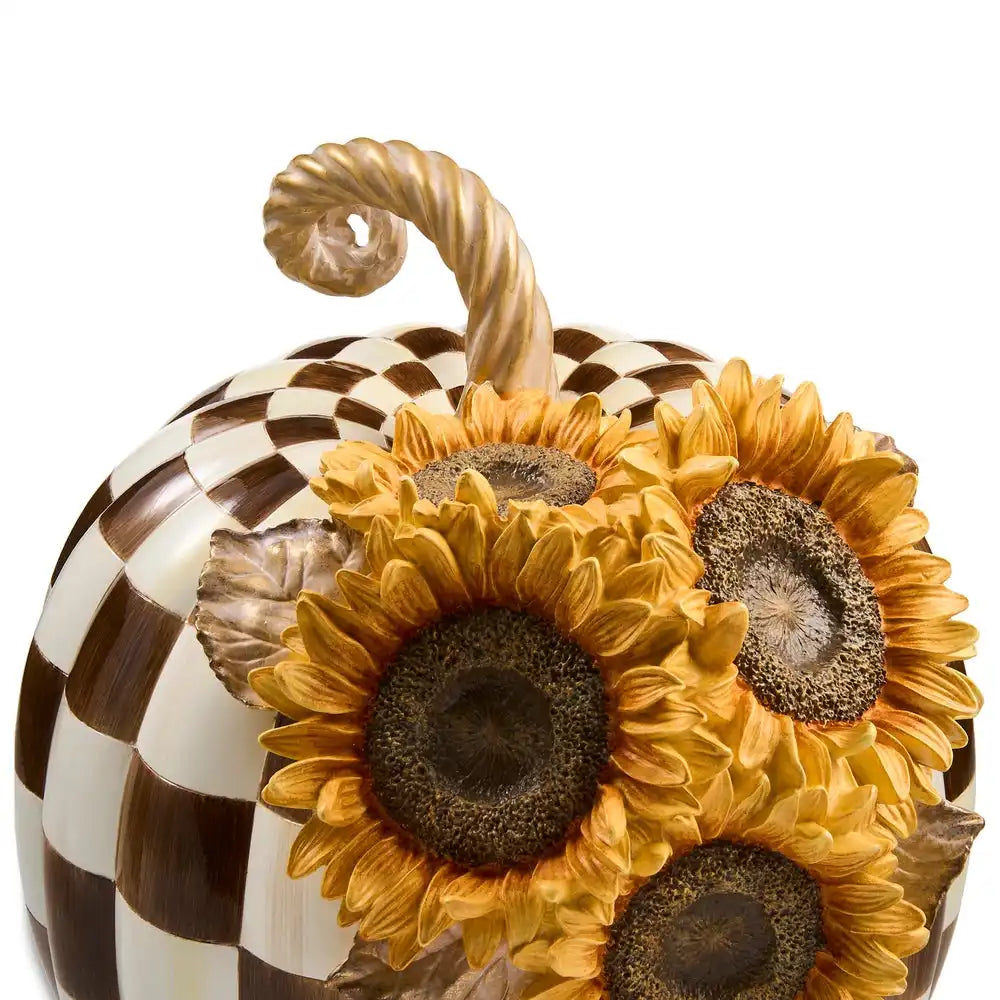 Mocha Stripe Sunflower Pumpkin