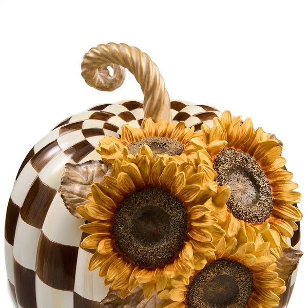 Mocha Stripe Sunflower Pumpkin