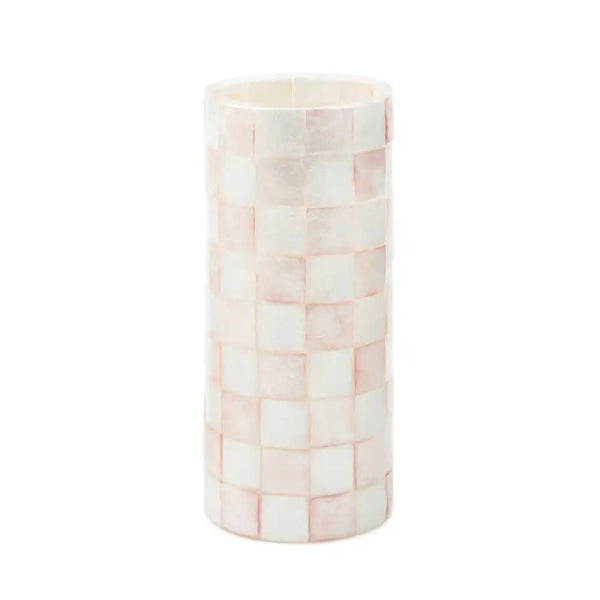 Sky Check Capiz Small Vase