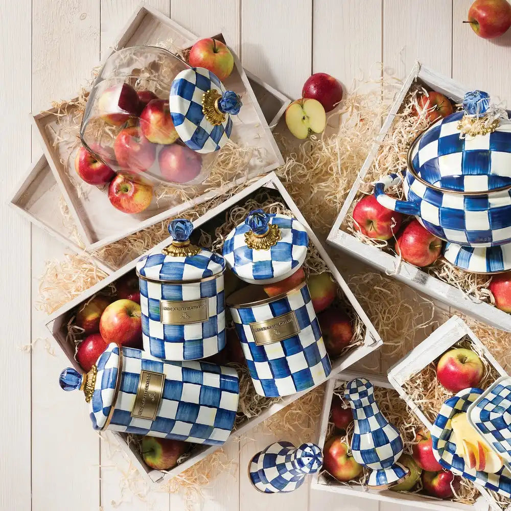Cookie Jar with Courtly Check Lid