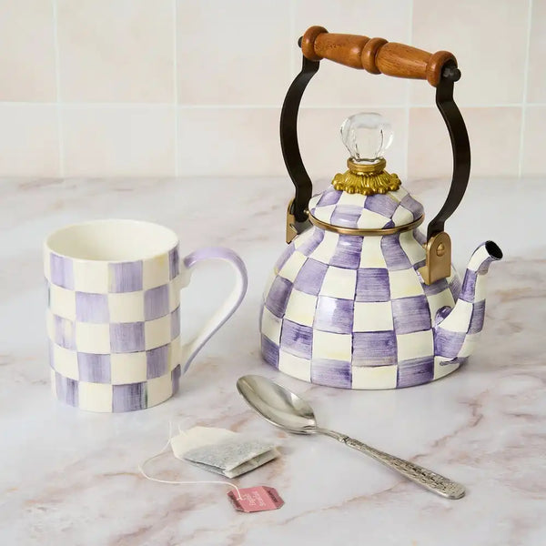 Sky Check Porcelain Mug