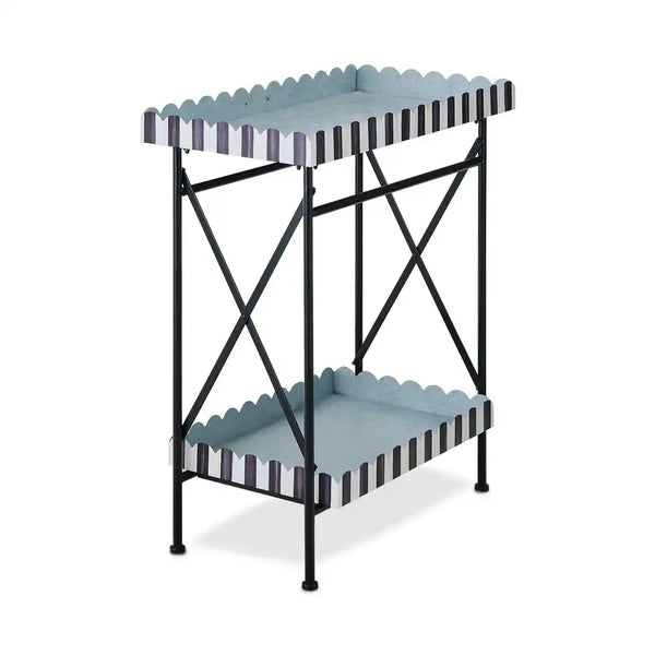 Courtly Stripe Galvanized Indoor/Outdoor Butler