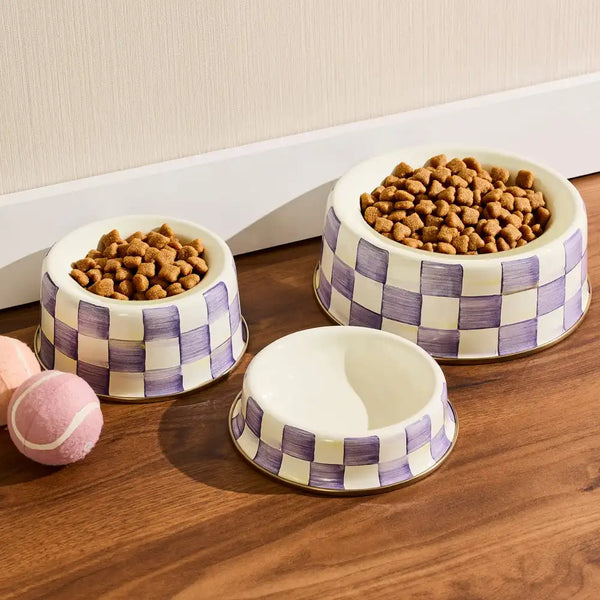 Sky Check Small Pet Dish