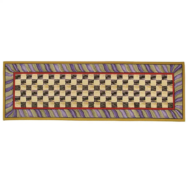 Courtly Check Purple & Green 5' Octagon Rug