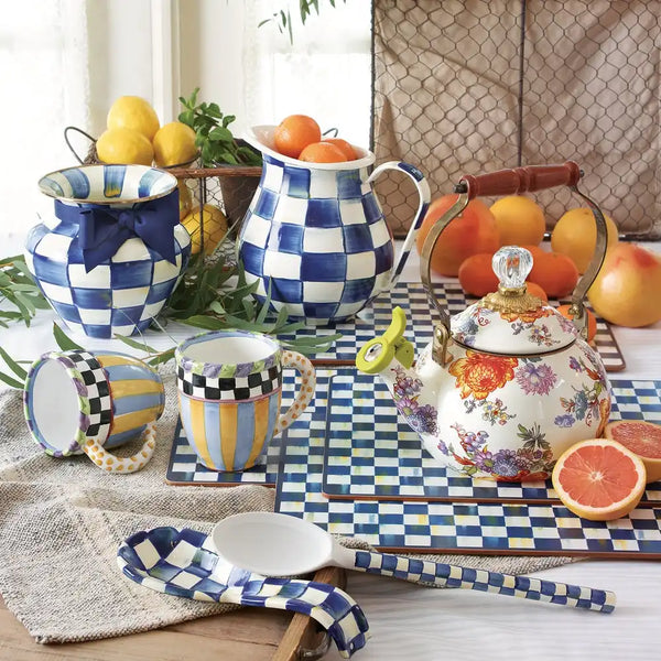 Mocha Check Cork Back Placemats, Set of 4
