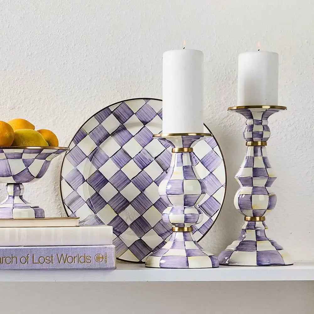 Rosy Check Medium Pillar Candlestick