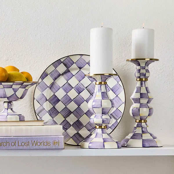 Rosy Check Medium Pillar Candlestick