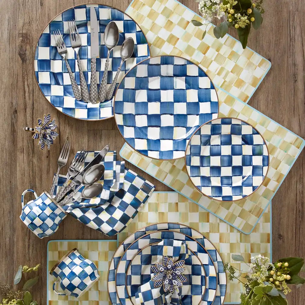 Gold Check Flatware 5-Piece Place Setting