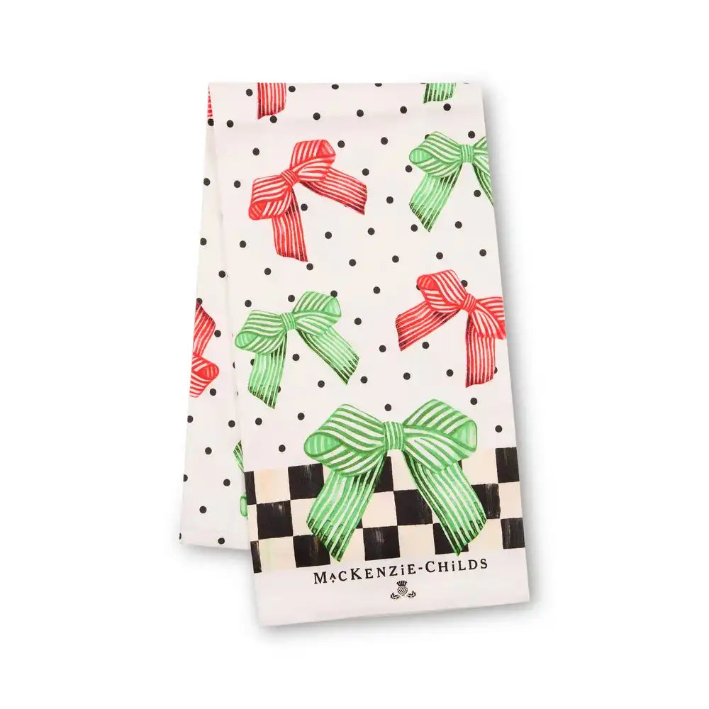 Holiday Bow Printed Dish Towel Main image
