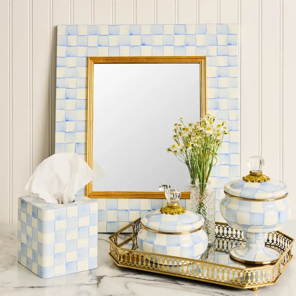 Sky Check Enamel Wall Mirror Secondary image