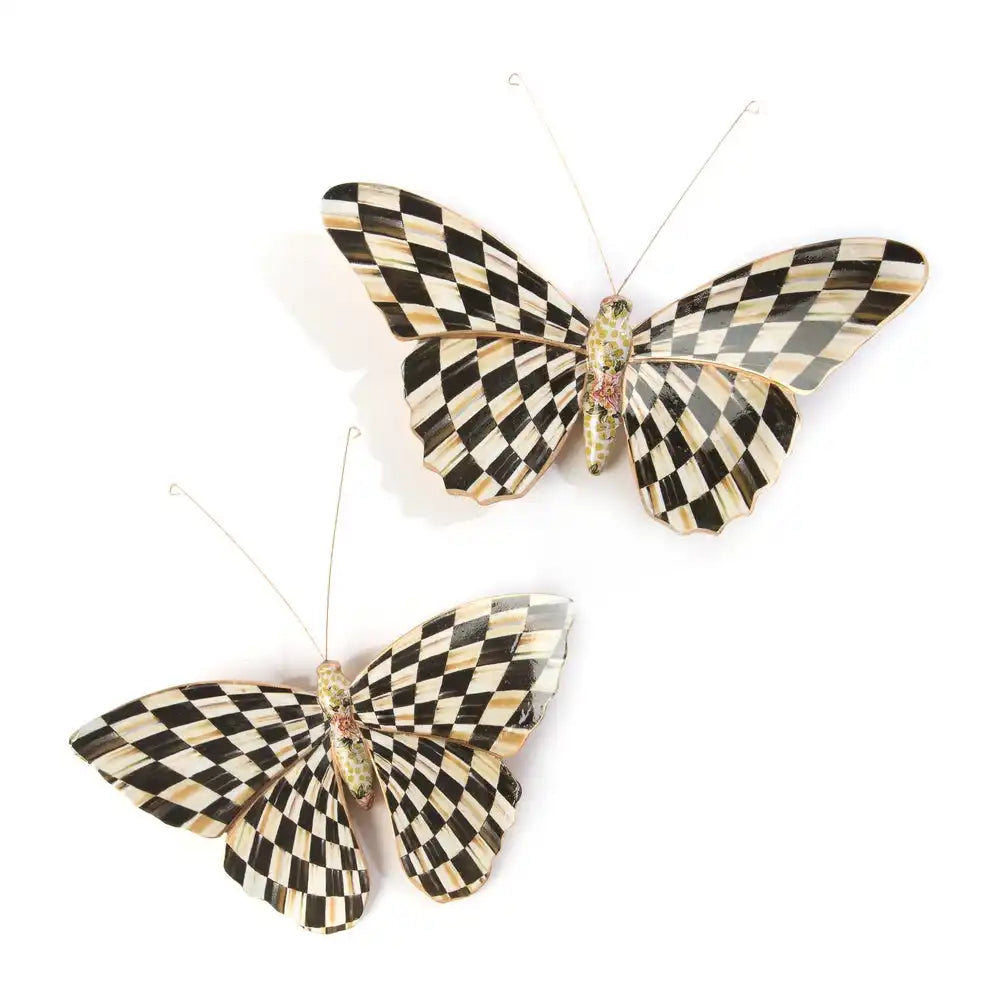 Courtly Check & Stripe Butterfly Trio