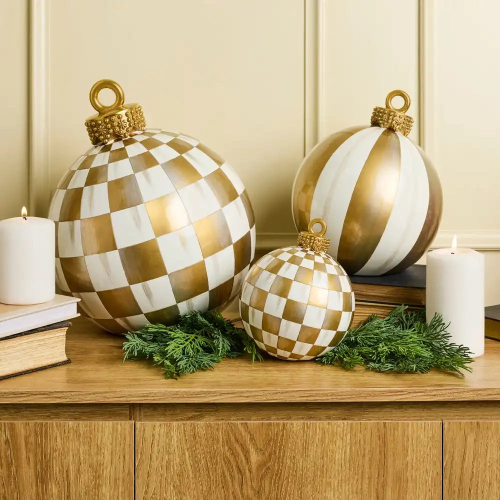 Red Stripe Medium Tabletop Ornament