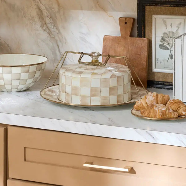 Emerald Check Cake Carrier