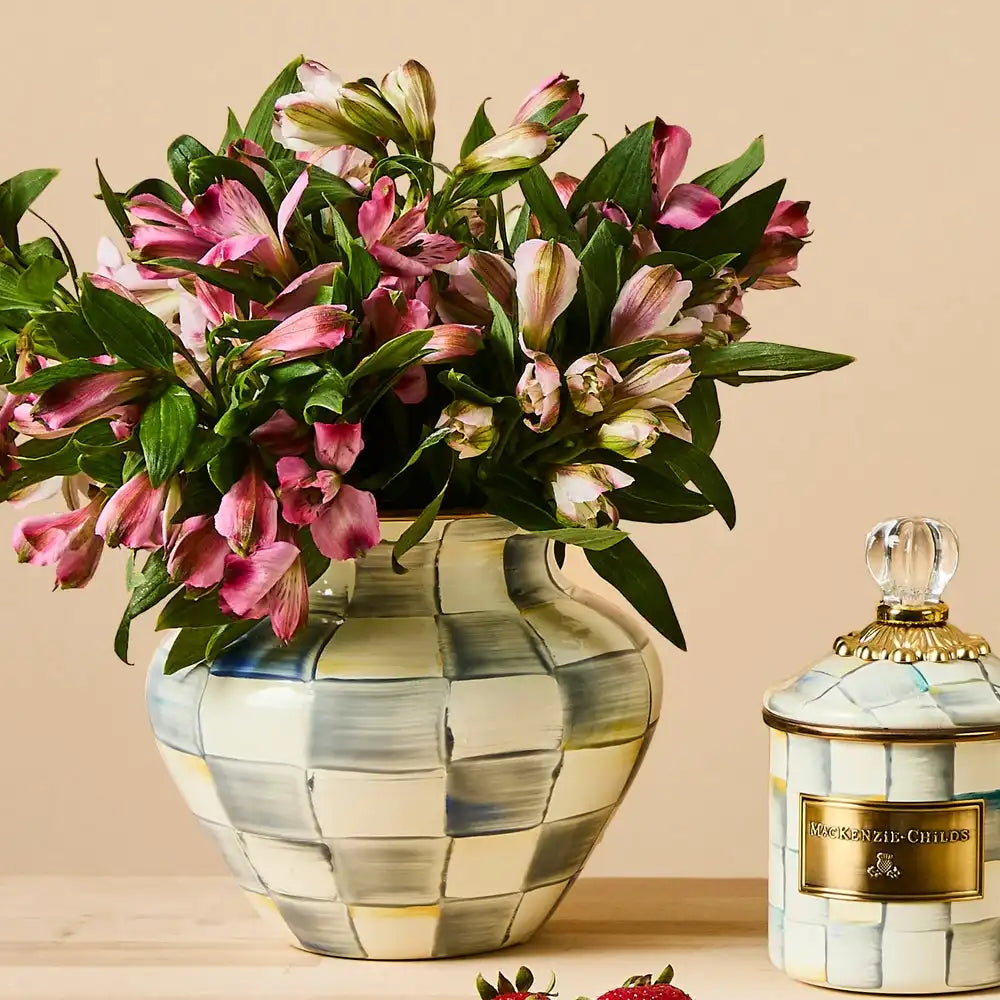 Courtly Check Enamel Large Vase