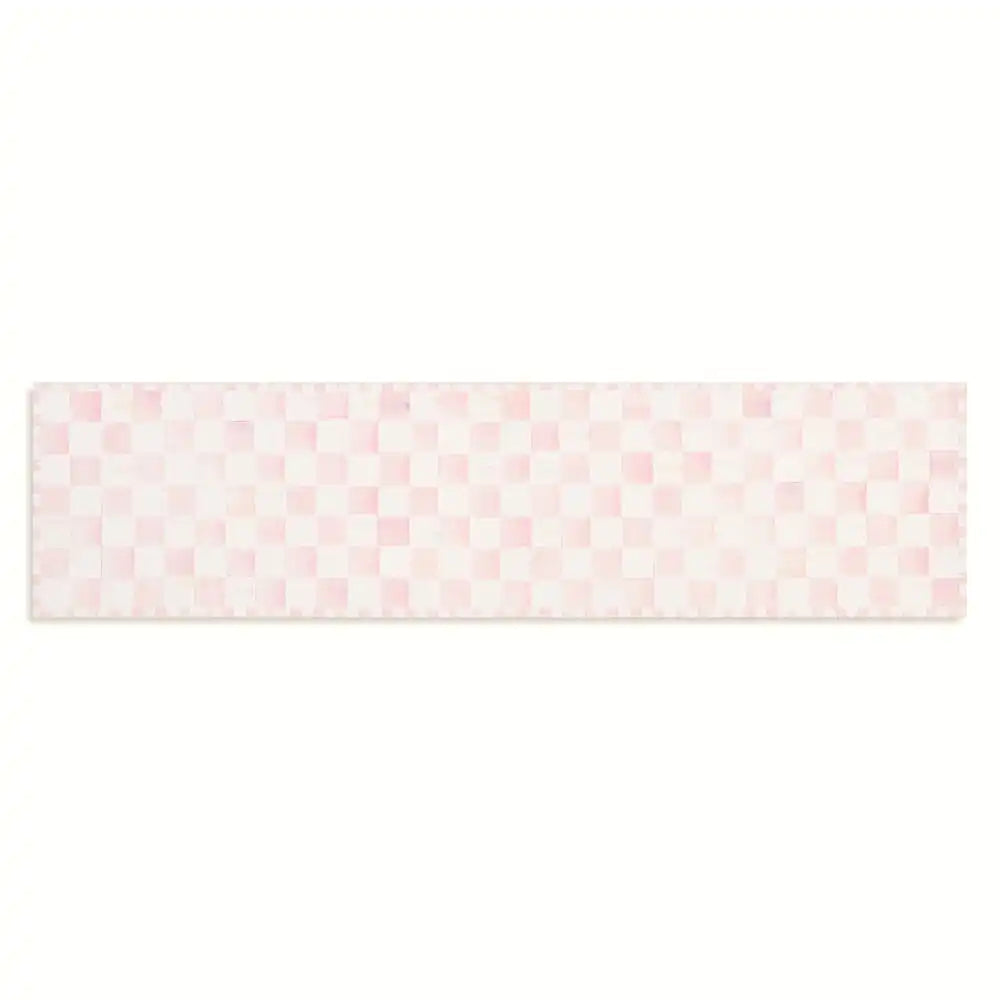 Rosy Checkered 3' x 5' Washable Rug
