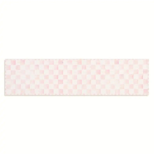 Rosy Checkered 3' x 5' Washable Rug