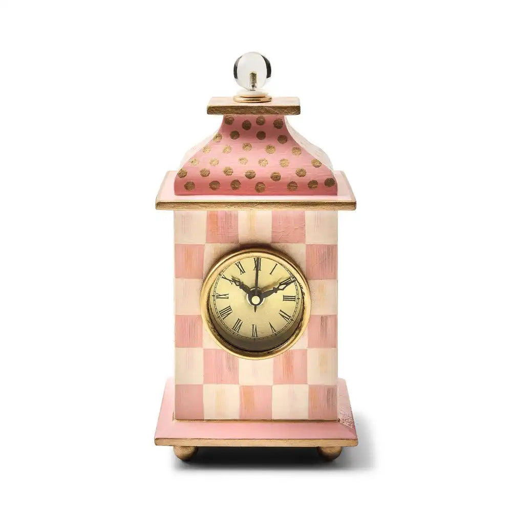 Emerald Check Desk Clock