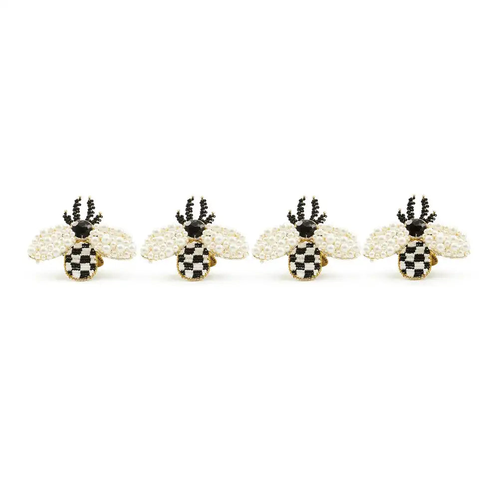 Bee Napkin Rings, Set of 4